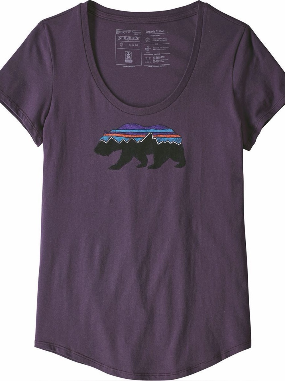 PATAGONIA Fitz Roy bear organic scoop T-Shirt size XL